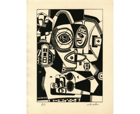 Artist: Steve Wheeler (American, 1912 - 1992). Title: "The Power of Memory". Medium: Original silkscreen. Date: Composed 1947