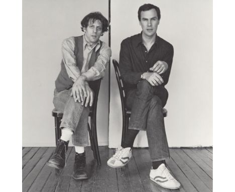 Artist: Robert Mapplethorpe (American, 1946 - 1989). Title: "Philip Glass and Robert Wilson". Medium: Original photogravure. 
