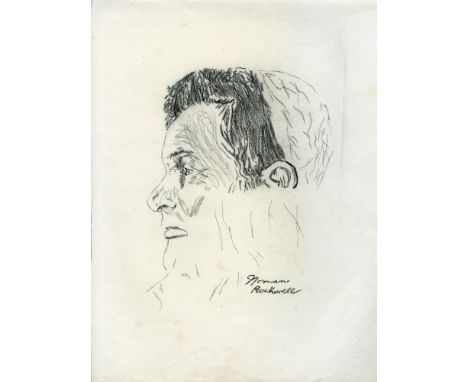 Artist: Norman Rockwell [d'après] (American, 1894 - 1978). Title: "Portrait of a Man". Medium: Oil pencil on paper. Date: Com