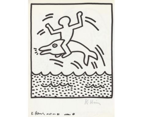 Artist: Keith Haring (American, 1958 - 1990). Title: "Naples Suite #16 [untitled]". Medium: Lithograph. Date: Composed 1983. 