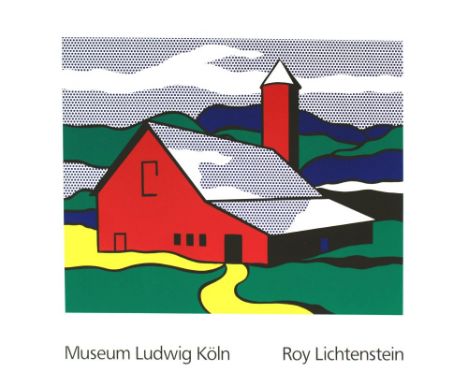 Artist: Roy Lichtenstein (American, 1923-1997). Title: "Red Barn II [medium format]". Medium: Color silkscreen . Date: Compos