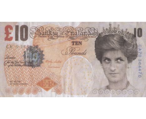 Artist: Banksy [imputée] (English, b. c1973-75 | Active 1990 - Present). Title: "Di-faced Tenner". Medium: Color offset litho