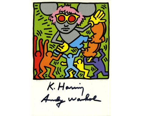 Artist: Andy Warhol &amp; Keith Haring (Americans, 20th Century). Title: "Andy Mouse IV, Homage to Warhol [postcard edition]"