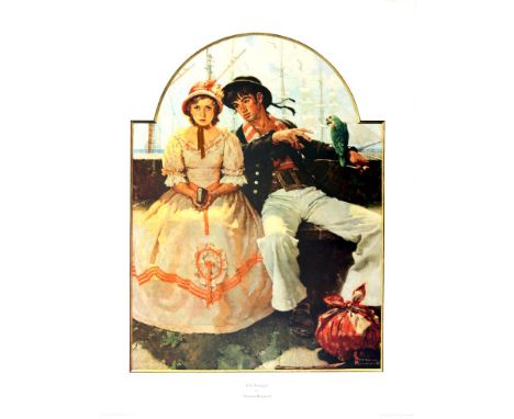 Artist: Norman Rockwell (American, 1894 - 1978). Title: "The Voyager". Medium: Original color collotype. Date: Printed 1976. 