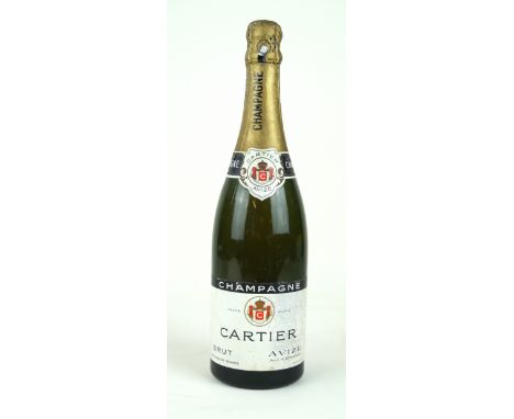 1 bottle Champagne Cartier Brut NV Avize Cote des Blancs(from 1970's level at 1cm inverted)