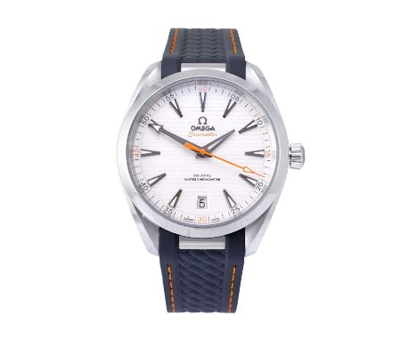 Omega: A Stainless Steel Automatic Calendar Centre Seconds Wristwatch, signed Omega, Co-Axial Master Chronometer, 150m/500ft,