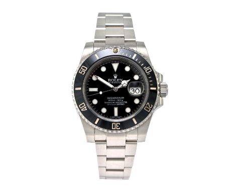Rolex: A Stainless Steel Automatic Calendar Centre Seconds Wristwatch, signed Rolex, Oyster Perpetual Date, 1000ft=300m, Supe