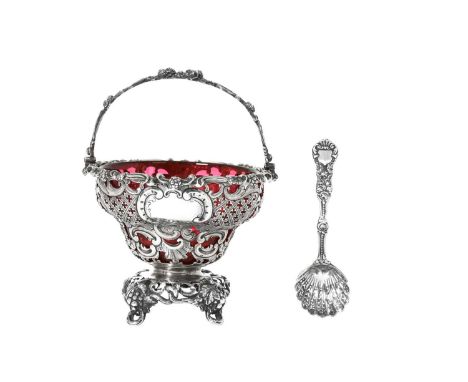 A Victorian Silver Bowl and Ladle,  The Bowl by George John Richards and Edward Charles Brown, London, 1861, the Ladle by Geo