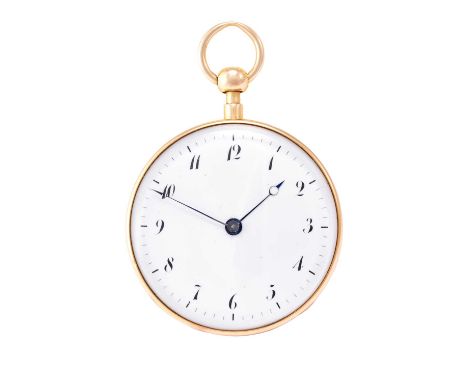 Mallet: An 18 Carat Gold Open Faced Quarter Repeater Pocket Watch, signed Ls Mallet, Hr Du Duc D'Orleans, A Paris, circa 1820