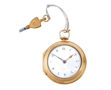 Richard Vick: A 22 Carat Gold Pair Cased Verge Pocket Watch, signed Richd Vick, London, 1730, single chain fusee verge moveme
