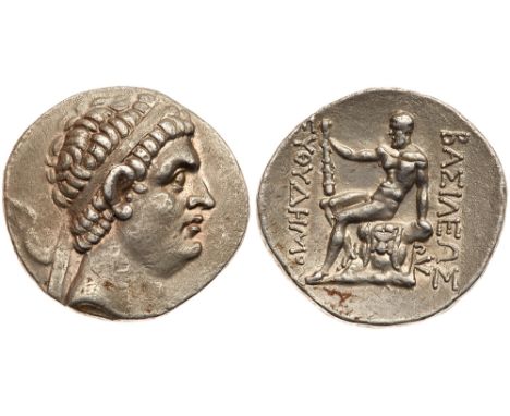 Kingdom of Baktria, Euthydemos I, c. 230-200 B.C, Silver Tetradrachm &#40;16.45 g&#41;. Mint of &#34;Baktra&#34;. Diademed he