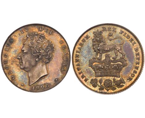 George IV &#40;1820-30&#41;, silver Proof Shilling, 1826. Second bare head left, date below, legend and toothed border surrou