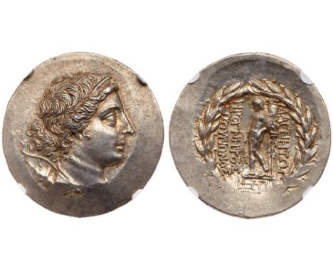 Ionia, Teos. AR Tetradrachm &#40;16.9g&#41;, 160 BC. Herognetos, son of Zopyrion, magistrate.  Diademed and draped bust of Ar