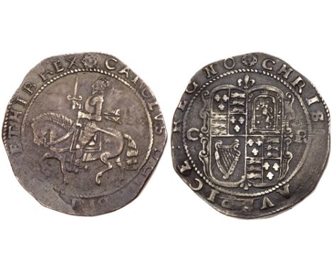 Charles I &#40;1625-49&#41;, silver Halfcrown, Truro Mint &#40;1642-43&#41;, undated. King on horseback left with upright swo