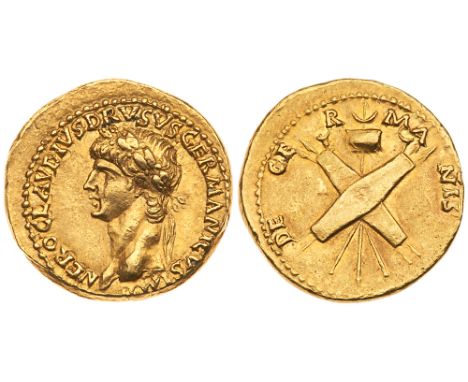 Nero Claudius Drusus &#40;brother of Tiberius, father of Germanicus&#41;, Gold Aureus &#40;7.71 g&#41;. Mint of Rome &#40;?&#