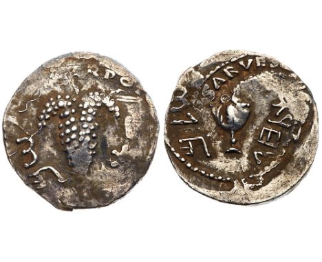 Judaea, Bar Kokhba Revolt. Silver Zuz &#40;3.11 g&#41;, 132-135 CE. Undated, attributed to year 3 &#40;134/5 CE&#41;. &#39;Si