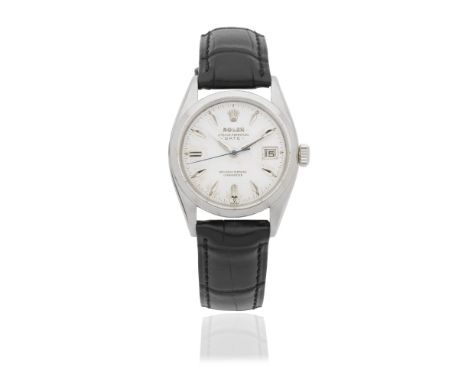 Rolex. A stainless steel automatic calendar wristwatch with roulette date wheelModel: Oyster Perpetual DateReference: 6534Dat