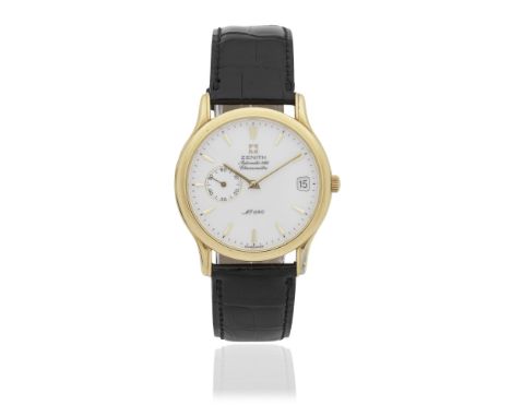 Zenith. A Limited Edition 18K gold automatic calendar wristwatchReference: 30 00 30 680, No.090/250Date: Purchased 24th Decem