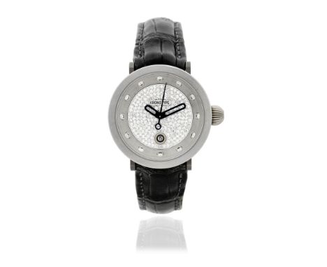 Kronotype. A lady's titanium and diamond set automatic calendar wristwatchReference: MDQS.1F, No.63/175Date: Circa 2010Moveme