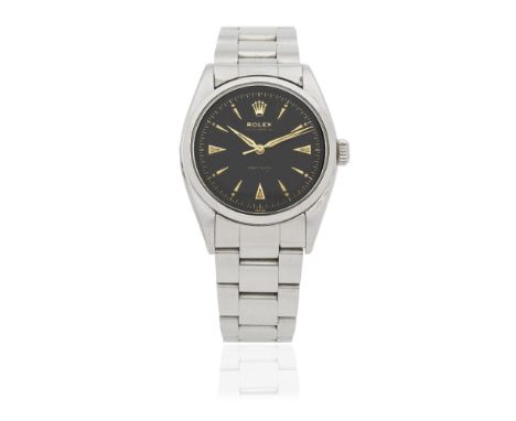 Rolex. A stainless steel automatic bracelet watchModel: Oyster PerpetualReference: 6350/6352Date: Circa 1954Movement: Jewelle