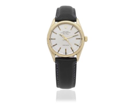 Rolex. A 14K gold automatic wristwatchModel: Air-KingReference: 5500Date: Circa 1971Movement: 26-jewel Cal.1520 automaticDial