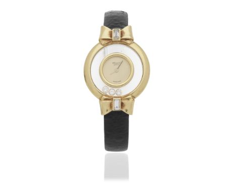 Chopard. A lady's 18K gold and diamond set quartz wristwatchModel: Happy DiamondsReference: 4101Date: Circa 2000Movement: Jew