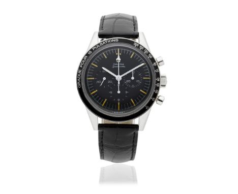 Omega. A stainless steel manual wind chronograph wristwatch with pulsations scaleModel: SpeedmasterReference: ST 105.003-65Da