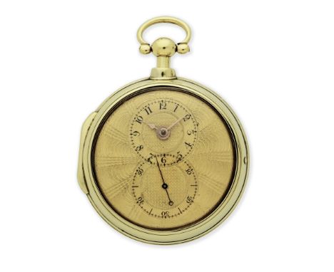 John Bucksher, London. A silver gilt key wind pair case pocket watchDate: London Hallmark for 1807Movement: Gilt full plate f