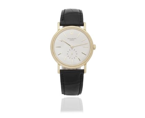 Patek Philippe. A recently serviced 18K gold automatic wristwatchModel: CalatravaReference: 2584Date: Manufactured 1958, sold