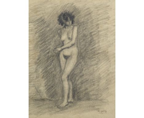Mahmoud Said (Egypt, 1897-1964)Nude pencil on paper, framedsigned 'M. SAID' (lower right), executed circa 1920s25 x 19cm (9 1