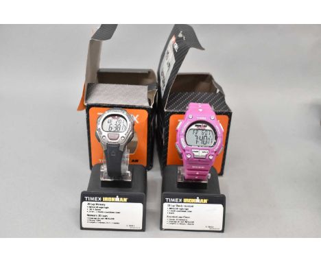 TIMEX; two 'Iron Man' wristwatches in original boxes (2).