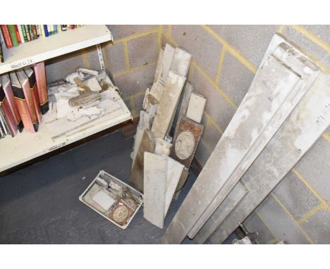 A Georgian marble fire surround for reassembly.