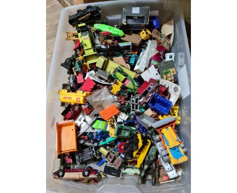 A box of die-cast vehicles to include Corgi &amp; Matchbox etc. 