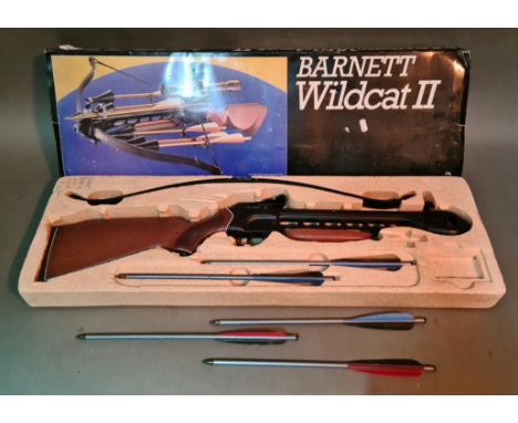 A Barnett Wildcat II crossbow, in box with bolts.(BUYER MUST BE 18 YEARS OLD OR ABOVE AND PROVIDE PHOTO IDENTIFICATION ON COL