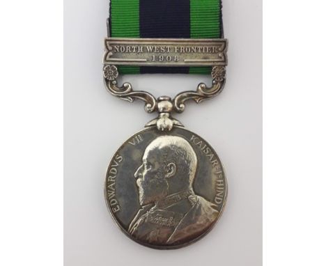 Edward VII India General Service Medal 1908-1910, awarded to Private W Fry Royal Munster Fusiliers, '7903 PTE W FRY .... M, F