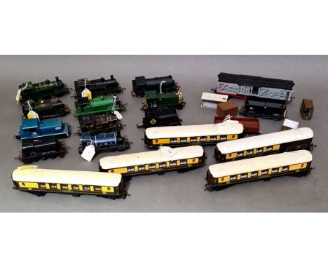 A collection of Tri-ang, Hornby, Bachmann railway models to include steam trains, locos, wagons and coaches. 