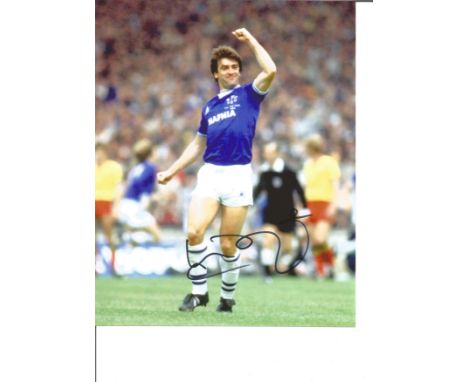 Kevin Ratcliffe 10x8 Signed Colour Photo Pictured Celebrating While Playing For Everton. Good Condition. All autographs are g