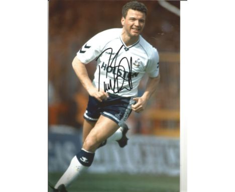 Paul Stewart Tottenham Signed 12 x 8 inch football photo. Good Condition. All autographs are genuine hand signed and come wit