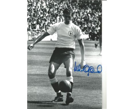 Mike England Tottenham Signed 12 x 8 inch football photo. Good Condition. All autographs are genuine hand signed and come wit