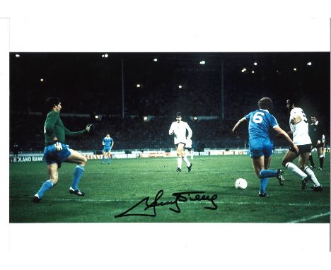 Ricky Villa Wembley Goal Tottenham Signed 16 x 12 inch football photo. Good Condition. All autographs are genuine hand signed