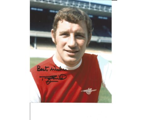 Terry Neil 10x8 Signed Colour Photo Pictured In His Playing Days With Arsenal. Good Condition. All autographs are genuine han