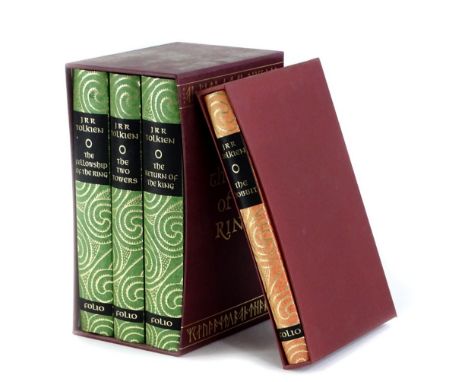 Folio Society, Tolkien (JRR) The Lord of The Rings trilogy and The Hobbit. (4)