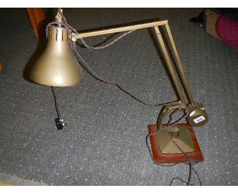 A working 1960's weighted angle poise lamp.&nbsp;&nbsp;(Collect only).