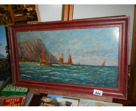 A framed seascape.