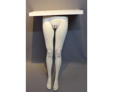 A console table with feminine legs