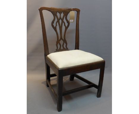A 19th Century Chippendale style oak dining chair