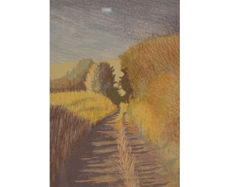 Limited edition signed print, Along the Lane, by Michael Grew, 22/35, 64cm x 50cm 