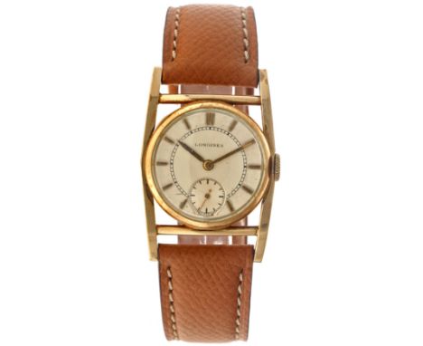 No Reserve - Longines Vintage - Ladies watch. Case: goldplated (BWG 10K.) - strap: leather - manual winding - condition: good