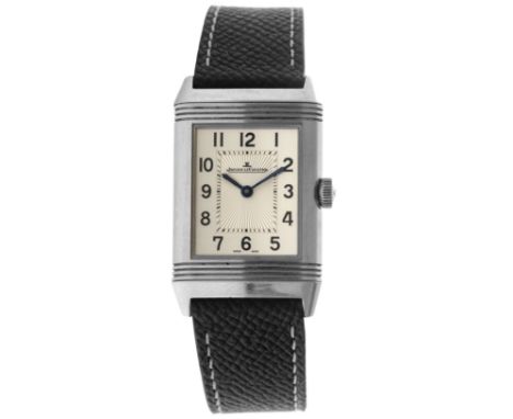 No Reserve - Jaeger-LeCoultre Reverso Medium Duetto Q2588422 - Men's watch  Case: steel - strap: leather - manual winding - c