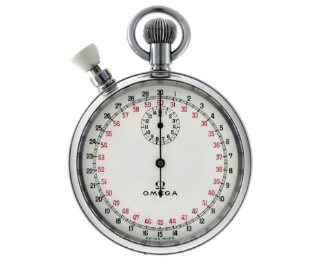 No Reserve - Omega Stopwatch - 1973 Case: steel - manual winding - box, certificate - condition: very good, movement in worki